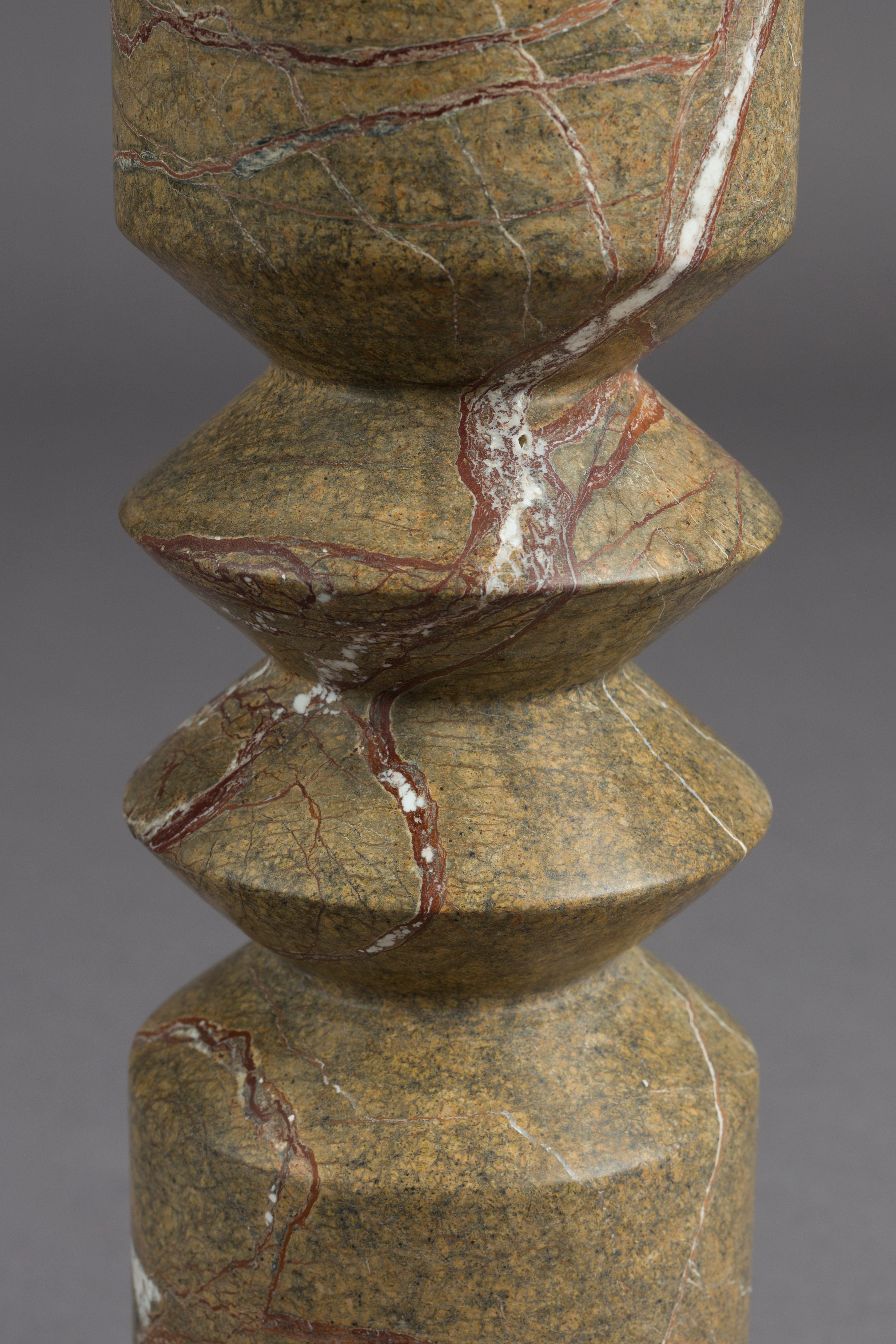 Dutchbone Satpura Brown Marble Candle Holder